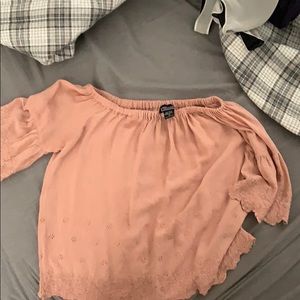 Off the shoulder pink top. Size small